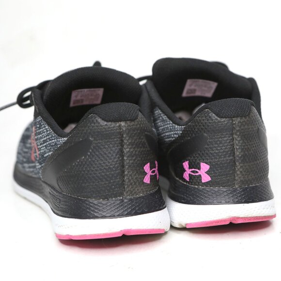 Under Armour Charged Impulse 2 Knit Running Shoe Sneaker Gym Outdoors Black Pink - Picture 9 of 10